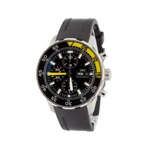 used iwc aquatimer chronograph iw376709 black dial