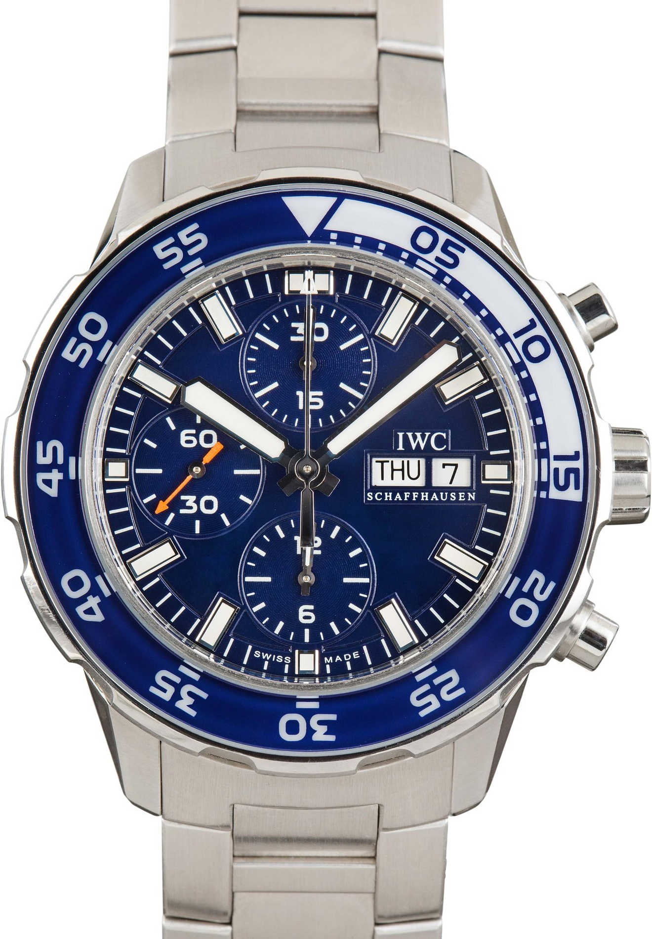 iwc aquatimer chronograph iw376710 blue dial