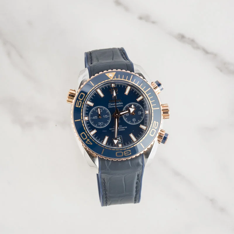 used omega seamaster blue dial planet ocean 600m