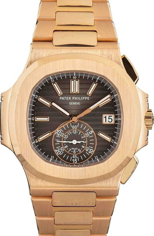 patek philippe nautilus chronograph date rose gold