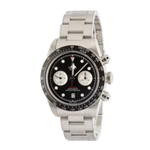 men's tudor black bay chrono steel 79360n black dial